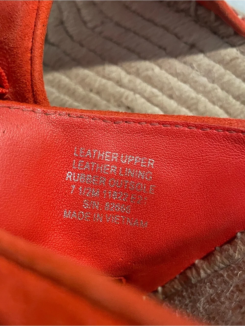 Tory Burch Orange Suede Espadrille Slide Sandals Buckle Logo Women’s US 7.5